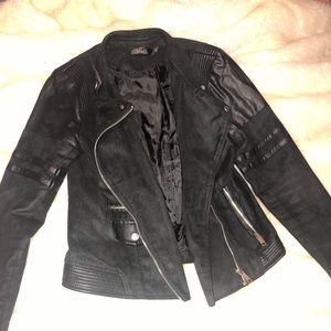 Suede and leather jacket